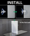 Installation instructions for 2 Pack Clear Aquarium Fish Tank Dividers With Heavy Duty Suction Cups Cuttable Plastic Mesh Grid 10 By 13 Inches.