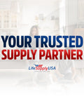 Advertisement image with text 'Your Trusted Supply Partner' and 'LifeSupply USA Supplies For Life' logo.