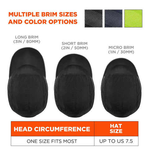 Skullerz 8955 Featherweight Bump Cap Baseball Style Hat With Breathable Head Protection Micro Brim Black For Worksite Safety And All Day Comfort Ideal For Tradesmen On The Job And Construction Pros