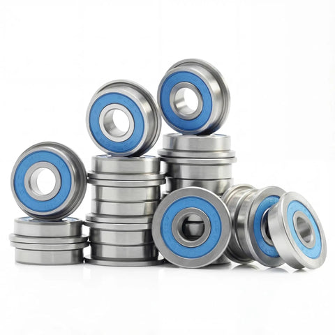 Flanged F695 2RS Bearing 5x13x4mm Blue Sealed Precision For 3D Printers And RC Belts Low Noise Deep Groove Pre Greased Light Contact Seal Mirror Ground Balls Pack Of 20, stacked bearings