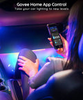 Car LED Strip Lights RGBIC Interior Lighting With App Control And Music Sync 16 Million Colors In A Two Line Design in use