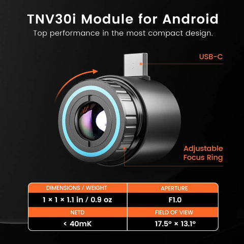 Night Vision Thermal Monocular For Android TNV30i With 512 By 384 Super Resolution And 50Hz Thermal Imaging On The Go 1600 Yard Range