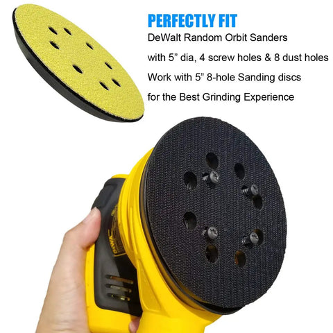 5 Inch Hook And Loop Sander Pad Replacement Direct Fit For DWE6423 DWE6423K DWE6421 DWE6421K DCW210B Random Orbital Sander