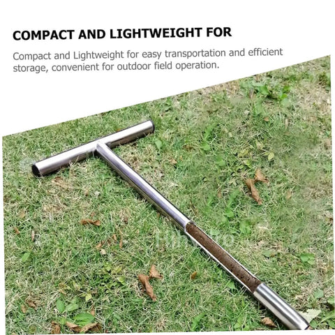 Stainless Steel Soil Sampling Probe With T Handle For Lawn And Garden Testing Pro Grade Rugged Rust Resistant Tool