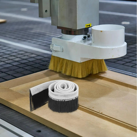 Boss Level Cnc Vacuum Dust Brush Kicks Sawdust And Chunky Wood Chips Outta Your Router Spindle Or Engraver with a nylon brush guard.