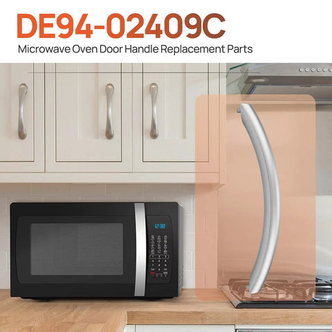 Door Handle Replacement For Microwave Ovens Premium ABS Plastic With Thermal Insulation in kitchen setting, DE94-02409C model
