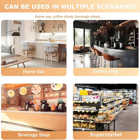 Electric Coffee Knock Box And Portafilter Cleaner With Dual Brush Heads, Automatic Filter Holder Scrubber, Slick Detachable Setup For Dead Simple Barista Maintenance And Brew Care showcased in home, coffee shop, beverage shop, and supermarket settings.