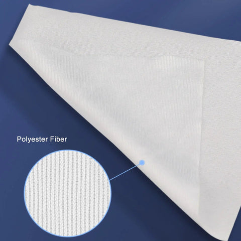 No Nonsense Polyester Cleanroom Wiper Cloth Offering Ultra Soft Touch And Top Shelf Absorption To Kick Dust To The Curb On Precision Electronics And Semiconductor Gear 200 Count close-up of polyester fiber texture.