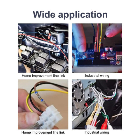 Wide application of 158 Piece Heat Shrink Solder Seal Wire Butt Connector Kit Marine Grade Waterproof Tubes in various wiring.