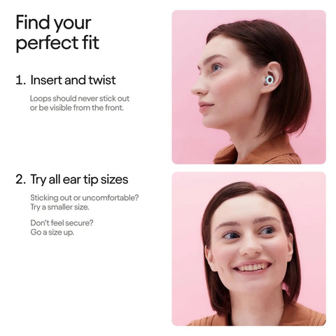 Woman demonstrating Reusable Silicone Ear Plugs For Snagging Shut Eye And Stress Relieving Road Trips Delivering Real 24Db Noise Reduction.