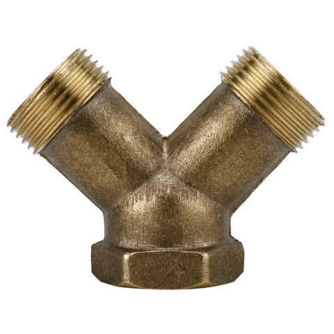 Y Shape Pressure Washer Tee Splitter Brass Quick Connect Three Eighths Inch Fittings Converts One Gun Into Two Power Washers For High Pressure Cleaning On Big Jobs Durable Brass Coupler