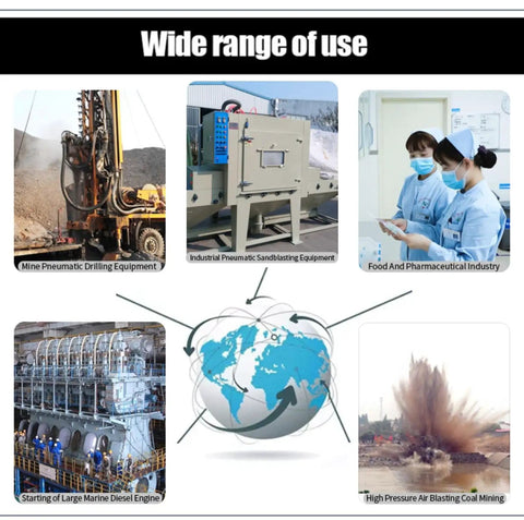 Wide range of applications for Custom 10 To 24 M3 Min High Capacity Mobile Industrial Rotary Screw Air Compressor.