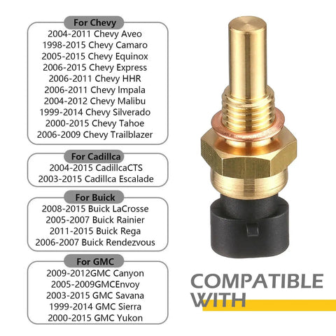 Water Temperature Sensor Kit For Automotive Engines, Contact Sensitive No Break Plug And Play Wire Installation Kit, Delphi 3rd Generation Compatible