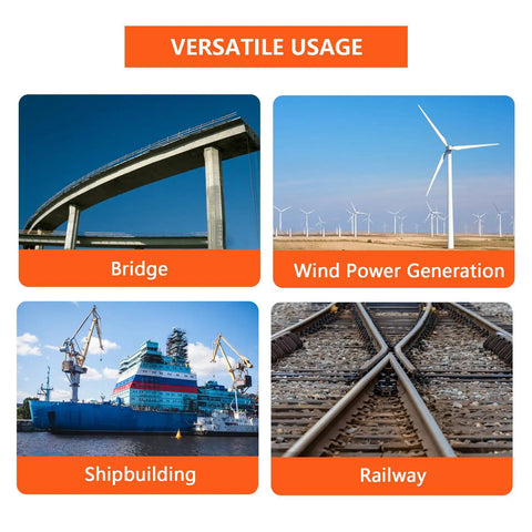 Versatile usage examples of Heavy Duty 1.4 Inch Magnetic Core Drill Press for Metal in bridge, wind power, shipbuilding, and railway projects.