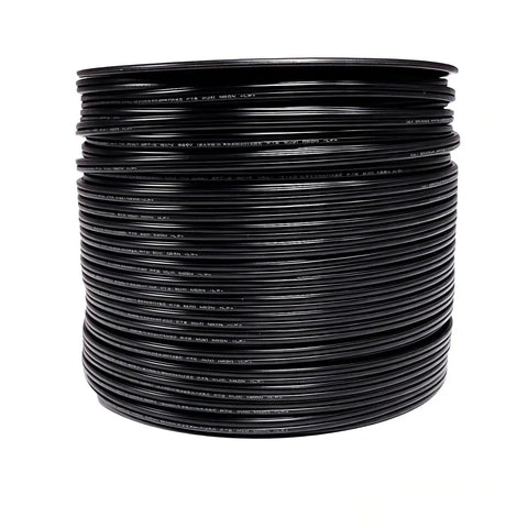 500 Foot Black SPT-2 Zip Cord Extension Cable 18 Gauge 2 Conductor UL Listed Wire For Vampire Plug on spool