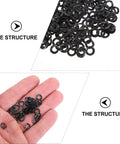500 Piece Wave Spring Washer Gasket Set For Automotive Home And Shop Use Beefed Up Load Distribution And Thrust Applications Ideal For Precision Engineered Fastening Solutions, black spring steel washers in hand