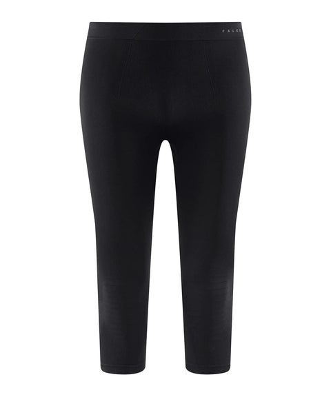 Cozy Warm Three Quarter Length Thermal Base Layer Bottom For Men Black Size Medium Built With Durable Nylon Blend Stretch And Moisture Wicking