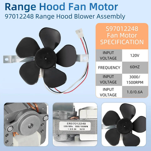 Direct Fit BP17 Range Hood Fan Motor Replacement For Nu-Tone 40000 42000 Series And Kenmore Stoves By Fetechmate visible