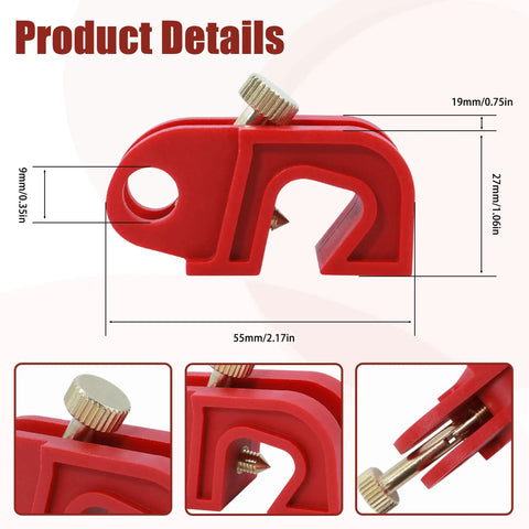 Universal Circuit Breaker Lockout Kit With Quick Lock Design For Single Double And Triple Pole Breakers ISO DIN Safety Compliance