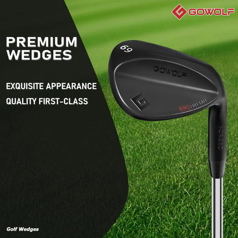 69 Degree Right Hand Forged Golf Wedge With Full Face Grooves CNC Milled For Killer Spin In Sand Gap And Lob Wedges For Men A Great Gift For Golfers Everyday displayed on green grass