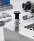 Heavy Duty Spring Loaded Indexing Plunger 2 Pack Solid Stainless Steel M6 Locking Pin with 4mm post in machine setup.