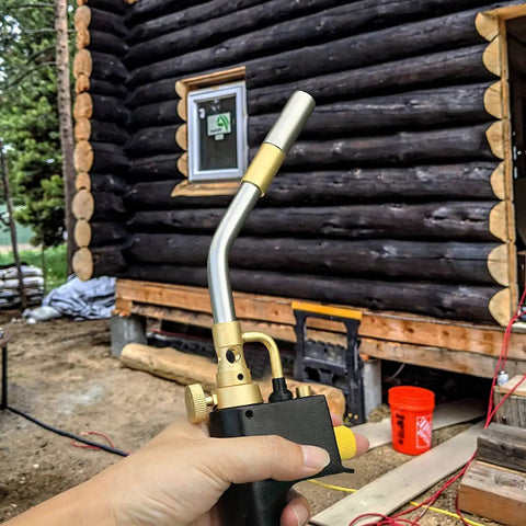 Propane Torch Head With High Intensity Trigger Start And Self Ignition Adjustable Flame And Flame Lock For Welding Brazing