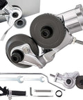 Close-up of Electric Drill Plate Cutter Nibbler For Sheet Metal, showing heavy duty steel-aluminum alloy construction and accessories.