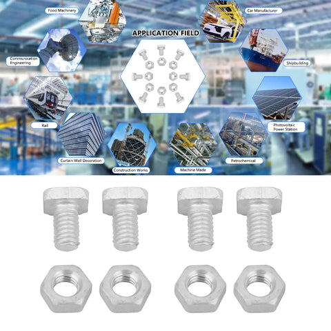 50 Pack Square Head Greenhouse Nuts And Bolts M6x12 Bolts And M6 Nuts Repair Kit For Outdoor Gardens And Planting Projects DIY Ready Hardware And Easy Install For Greenhouse Frames And Garden Beds
