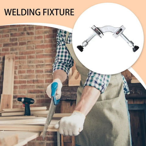 Solid As A Rock Stainless Steel Tube Clamp Heavy Duty Precision Positioning Jig For Welding And Fabrication Built Tough To Lock Your Pieces Down Securely Every Time used on a workbench.
