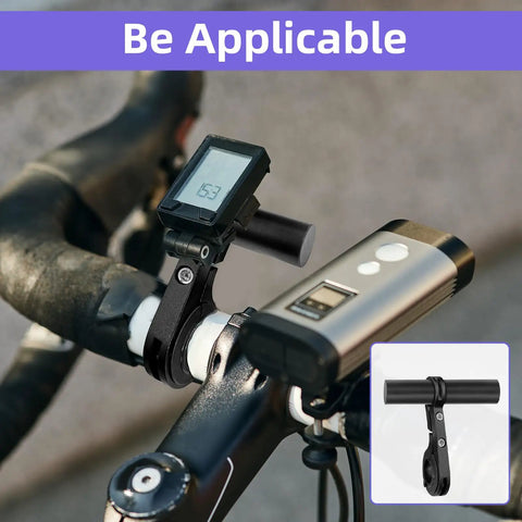 Two Piece Bike Handlebar Extender Kit With 10cm Or 30cm Length Single And Double Clamp Mounts for attaching devices on handlebars