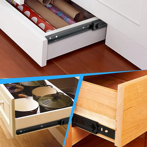 10 Inch Beefy Drawer Slides Heavy Duty Full Extension With Auto Lock Side Mount Rails 100 Lb Capacity Ball Bearing Glides For Cabinets Kitchen