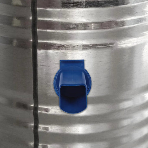 Plastic Grain Bin Outlet For Easy Grain Storage Containers With Large Diameter Outlet And Stable Construction Simple Installation Convenient Barn Bin Accessory For Smooth Dispensing And Secure Grain Handling on silver metal bin