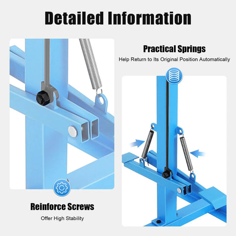 Detailed view of Top Shelf Manual Metal Stretcher Shrinker With Foot Pedal showing springs and screws for stability.