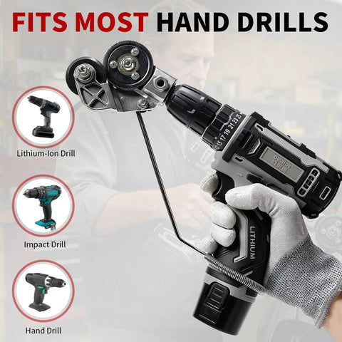 Heavy Duty Metal Nibbler Drill Attachment Double Head Design For Steel Iron Aluminum Copper Fast Precise Cutting Tool on hand drill