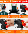 Portable Propane Heater For Camping And Outdoorsy Go To Cordless Gas Heater With Foldable Tank Holder Fast Radiant Heat instructions