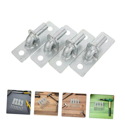 Smooth Operator Four Piece Wall Mount Gate Hinge Set Built For Heavy Duty Barn Doors And No Fuss Fence Post Setup Rock Solid Metal brackets