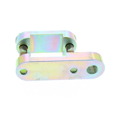 Single Panhard Rod Bar Mount For 2 Inch Square Tube Heavy Duty Zinc Plated Steel Adjustable Suspension Bracket Accepts Three Quarter Inch Bolt Hardware Ideal For Pickups Jeeps And Off Road Builds, angled view