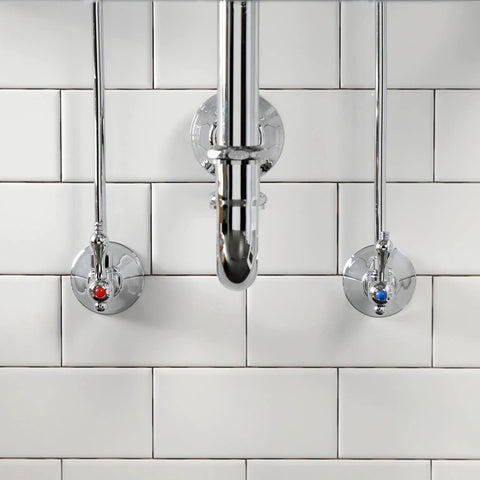 All In One Traditional Bathroom Sink Trim Kit With P Trap Polished Chrome Finish Solid Brass Construction Includes Two Angle Stops