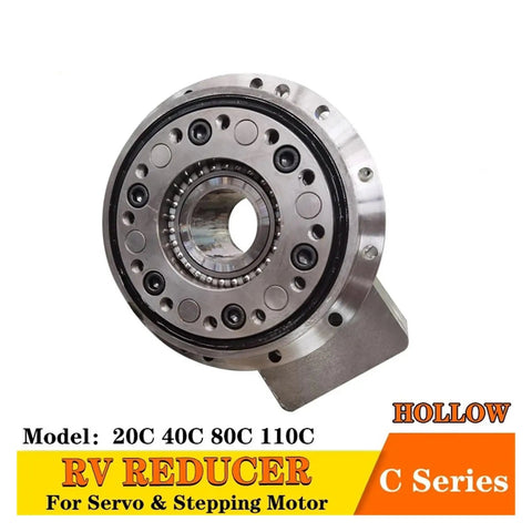Straight Up Cycloidal Pinwheel RV Reducer 190BX 40E Series Gearbox For 750W Servo Motors Built Different Precision industrial reducer close-up.