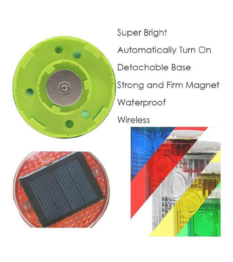 Top Notch Solar Strobe Warning Light Built Tough With Heavy Duty Magnetic Base high bright LED features a strong magnetic base and waterproof design.