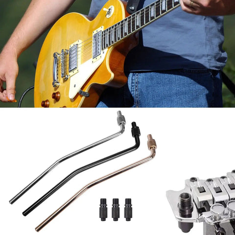 Top Pick Double Tremolo Arm Coupling Kit With Locking Socket For Electric Guitar Upgrades Durable Metal Alloy Black Push In Design, guitar bridge parts