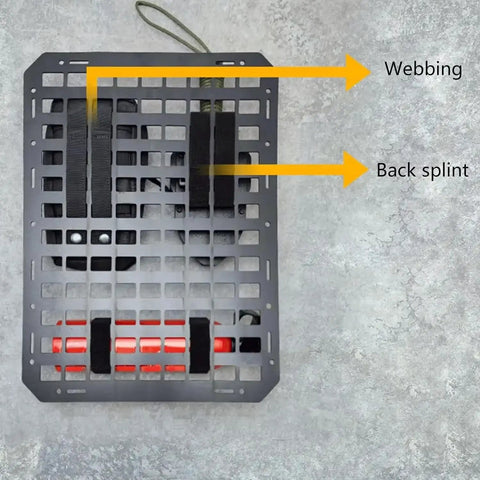 Heavy Duty Molle Panel For Car Seat Back Organizer Storage Rack Compatible With Tesla Cybertruck Accessories with webbing and back splint.