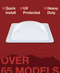 RV Skylight Inner Dome White 24 Inch Insulation Layer Reduces Condensation For Clear Center Insert And Durable ABS Construction