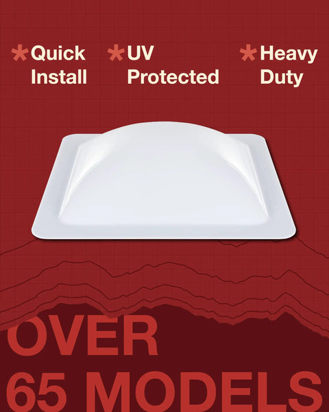 RV Skylight Inner Dome White 24 Inch Insulation Layer Reduces Condensation For Clear Center Insert And Durable ABS Construction