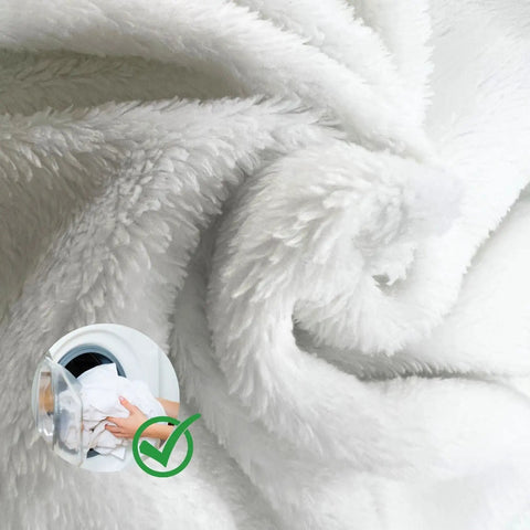 Engineer Gift Throw Blanket For Mechanical Electrical And Computer Pros Cozy Flannel Throw For Men 65 X 50 Inches Black Nerd Approved Comfort After Long Code Sprints And Late Night Builds, close-up of soft white fabric and machine wash symbol