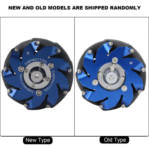 Comparison of new and old 4 inch mecanum wheel for robots