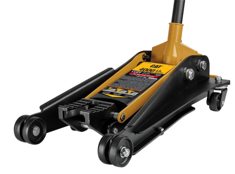 Heavy Duty 2 Ton Floor Jack Paired With 3 Ton Jack Stand Featuring U Shape Slotted Saddle For Quick Shop Lifts close-up view