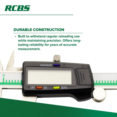 Digital Calipers 0 To 6 Inch For Reloading, Accurate Case And Cartridge Measurements, Precision Digital Caliper, RCBS