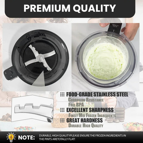 Replacement Paddle For Ninja Creami NC300 Series Ice Cream Makers Compatible With NC299AMZ NC300 NC300C NC301 NC301C Premium Replacement Part For Smooth Even Texture Not For NC500 Or NC700 Swirl Models, stainless steel paddle