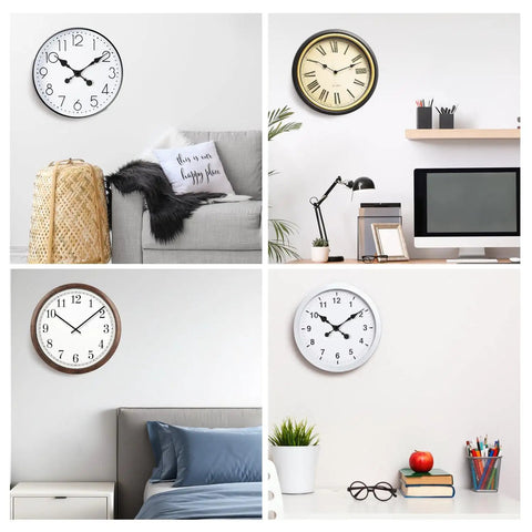 Quartz Wall Clock Movement Kit For DIY Repair Replacement Clock Mechanism with Precision Step Movement in various room settings
